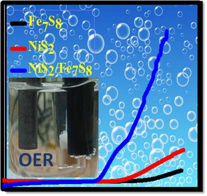 Microwave-Assisted Synthesis of Nickel Sulfide/Iron Sulfide (NiS2/Fe7S8) Rods for Oxygen Evolution Reaction