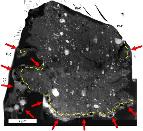 Silicate–sulfide interaction within quenched melts of space weathered Ryugu grains