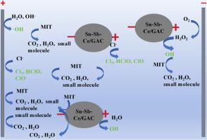 Enhanced removal of methylisothiazolinone from high-salt wastewater by Sn-Sb-Ce/GAC particle electrode: Reactive species and efficiency