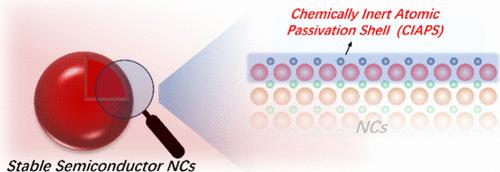 Chemically Inert Atomic Passivation Shell for Stable Semiconductor Nanocrystals
