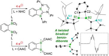 Synthesis and reactivity of a benzo-fused 1,2-diborete biradicaloid†