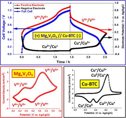 Boosting Aqueous Zn-Ion Battery Performances with Mg-Vanadate Positive and Cu-Metal Organic Framework Negative Electrodes in Inorganic Gel Electrolyte