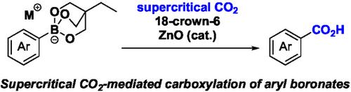 Transition Metal‐Free Carboxylation of Aryl Boronates in Supercritical CO2