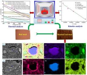 Analysis of solidification behavior and roasting isothermal kinetics of free-alkali in Bayer red mud