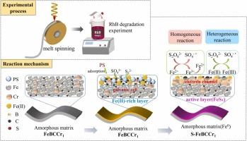 In situ formation of FeSx layer on Fe-based amorphous alloys: Improvement of catalytic activity and mechanism of sulfide layer formation