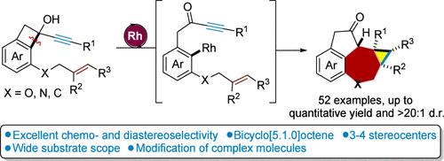 Rh-Catalyzed Cycloisomerization of 1,8-Enynes Initiated by C–C Activation: Diastereoselective Synthesis of Bicyclo[5.1.0]octene Systems