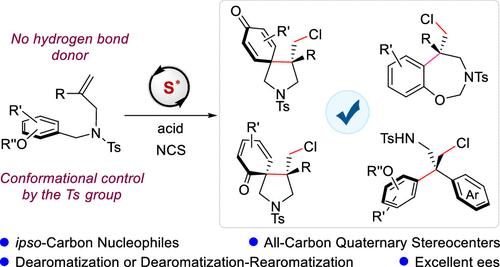 Catalytic Asymmetric Electrophilic Chlorocarbocyclization of Alkenes Using ipso-Carbon Nucleophiles