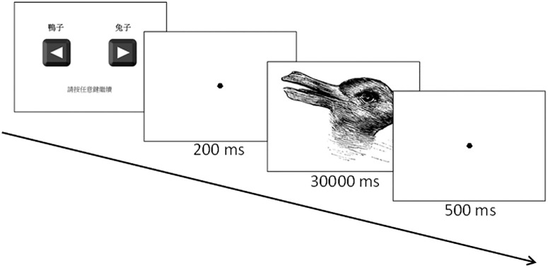 Eye-movement patterns for perceiving bistable figures.