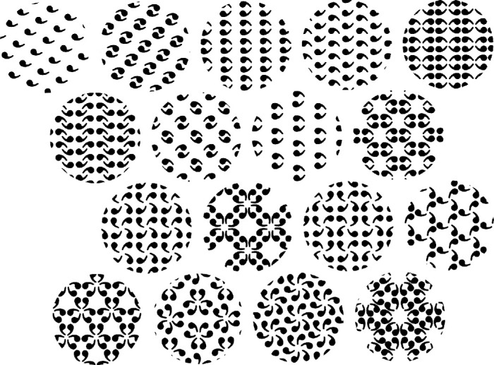 Visual search efficiency is modulated by symmetry type and texture regularity.