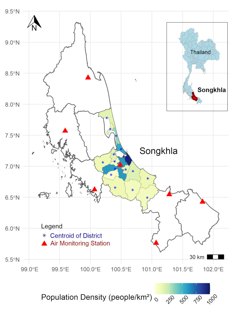 Short-term exposure to fine particulate matter and asthma exacerbation: a large population-based case-crossover study in Southern Thailand.