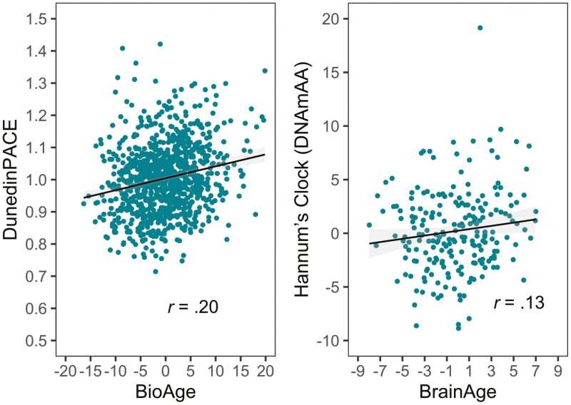 There Are Multiple Clocks That Time Us: Cross-Sectional and Longitudinal Associations Among 14 Alternative Indicators of Age and Aging.