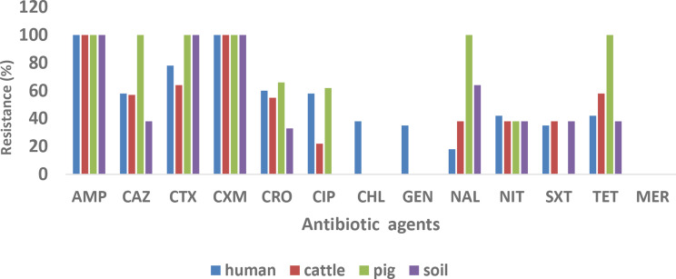Molecular characterization of multidrug-resistant Escherichia coli in the Greater Accra Region, Ghana: a 'One Health' approach.