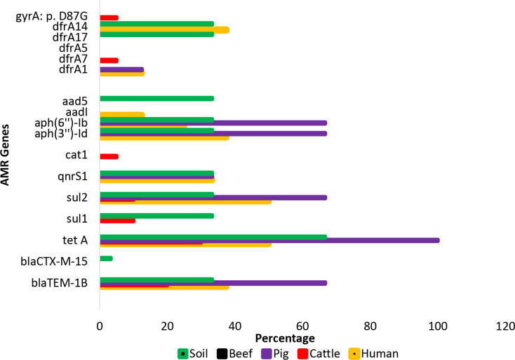 Molecular characterization of multidrug-resistant Escherichia coli in the Greater Accra Region, Ghana: a 'One Health' approach.