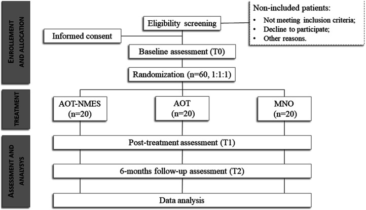 Efficacy of a Rehabilitation Treatment Using Action Observation Therapy Enhanced by Muscle Synergy-Derived Electrical Stimulation (OTHELLO) in Post-Stroke Patients: A RCT Study Protocol.