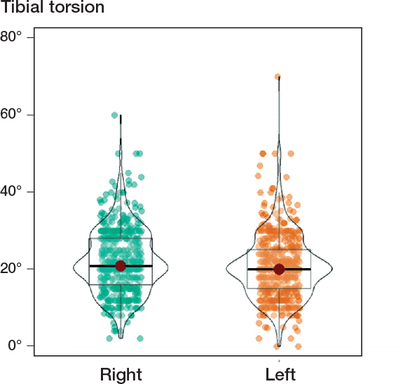 Angular alignment, rotational profile, and joint range of motion in the lower limb of typically developing children from 7-16 years of age: a cross-sectional study.