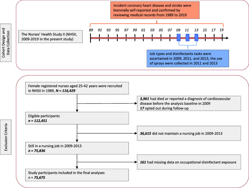 Occupational Exposure to Disinfectants and Risk of Incident Cardiovascular Disease among US Nurses: The Nurses' Health Study II.