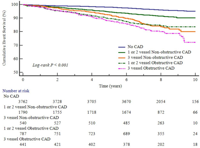 Prognostic value of non-obstructive coronary artery disease based on coronary computed tomography angiography in a long-term follow-up and multicenter study.