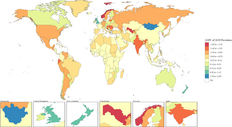 Trends and cross-country inequalities of alcohol use disorders: findings from the global burden of disease study 2021.