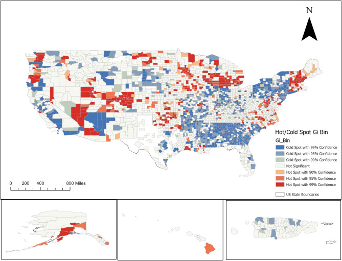 Exploring spatial dynamics of trauma and substance use among suicide deaths in the United States (2017-2021).