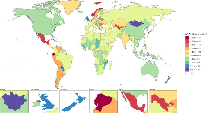 Trends and cross-country inequalities of alcohol use disorders: findings from the global burden of disease study 2021.