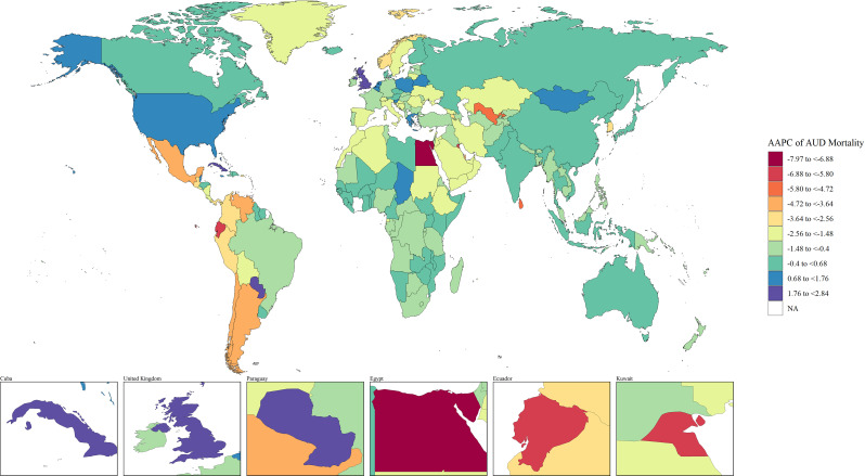 Trends and cross-country inequalities of alcohol use disorders: findings from the global burden of disease study 2021.