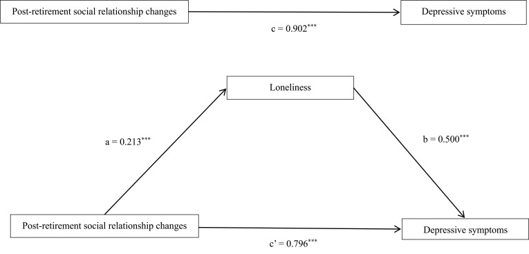 The Impact of Post-Retirement Social Relationship Changes on Depressive Symptoms in Chinese Older Adults: The Mediating Role of Loneliness and Moderating Role of Social Networks.