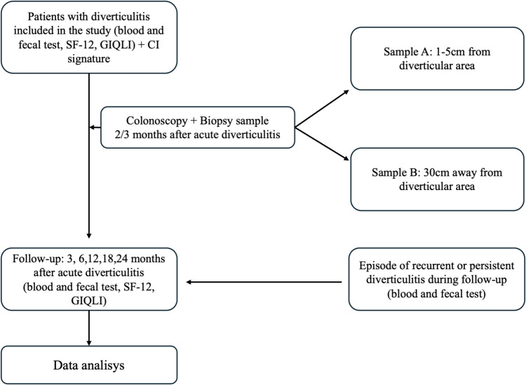 Prospective and multicenter study on clinical-biological factors predictive of chronic colon diverticulitis: DICRO Trial.