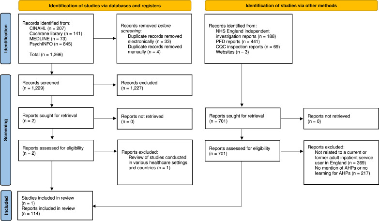 Developing the allied health professionals workforce within mental health, learning disability and autism inpatient services: rapid review of learning from quality and safety incidents.