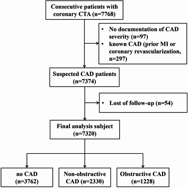 Prognostic value of non-obstructive coronary artery disease based on coronary computed tomography angiography in a long-term follow-up and multicenter study.