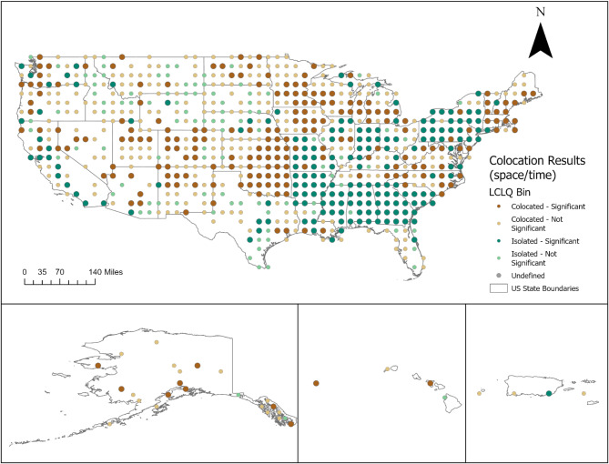 Exploring spatial dynamics of trauma and substance use among suicide deaths in the United States (2017-2021).