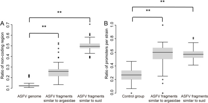 Host-similar fragments in the African swine fever virus genome: distribution, functions, and evolution.