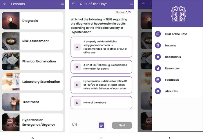 Development, Usability, and Effect of a Hypertension Mobile Application on Knowledge and Guidelines Adherence among Family and Community Medicine Residents: A Before-and-After Educational Intervention Study.