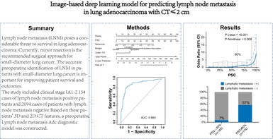 Image-Based Deep Learning Model for Predicting Lymph Node Metastasis in Lung Adenocarcinoma With CT ≤ 2 cm.