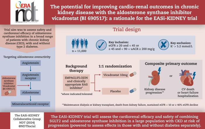 The potential for improving cardio-renal outcomes in chronic kidney disease with the aldosterone synthase inhibitor vicadrostat (BI 690517): a rationale for the EASi-KIDNEY trial.