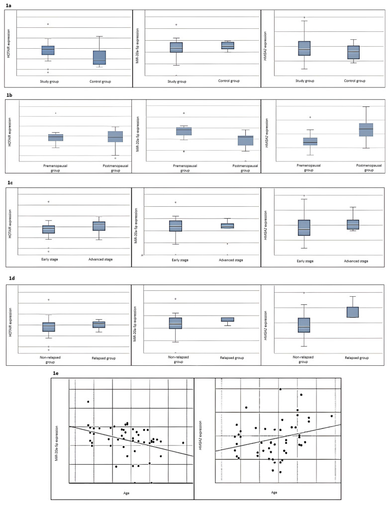 <i>HMGA2</i> associated ceRNA-HOTAIR pathway in breast cancer patients from clinicopathological perspective.