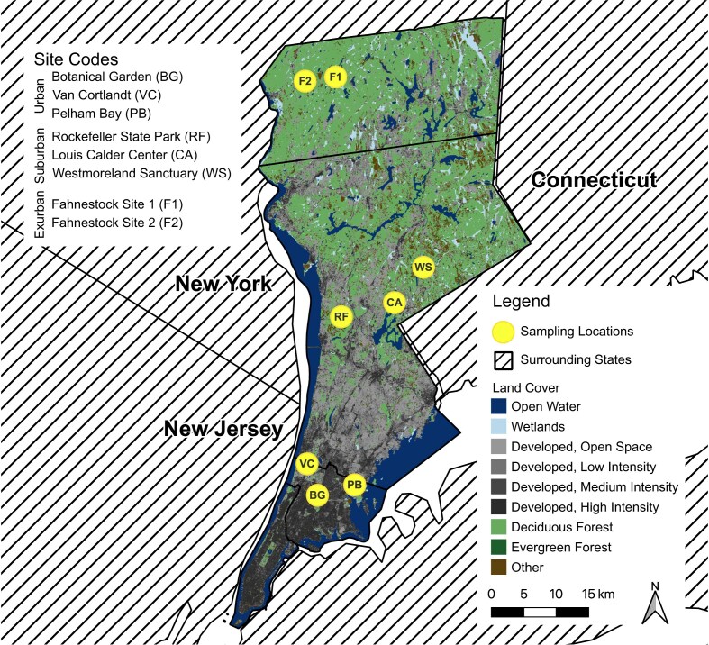 Reorganization of bacterial community network structure in the eastern redback salamander (Plethodon cinereus) and its soil reservoir across a gradient of land use.