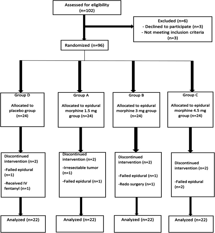 Dosage of epidural morphine analgesia after lower abdominal cancer surgery: a randomized clinical trial among the older adults.