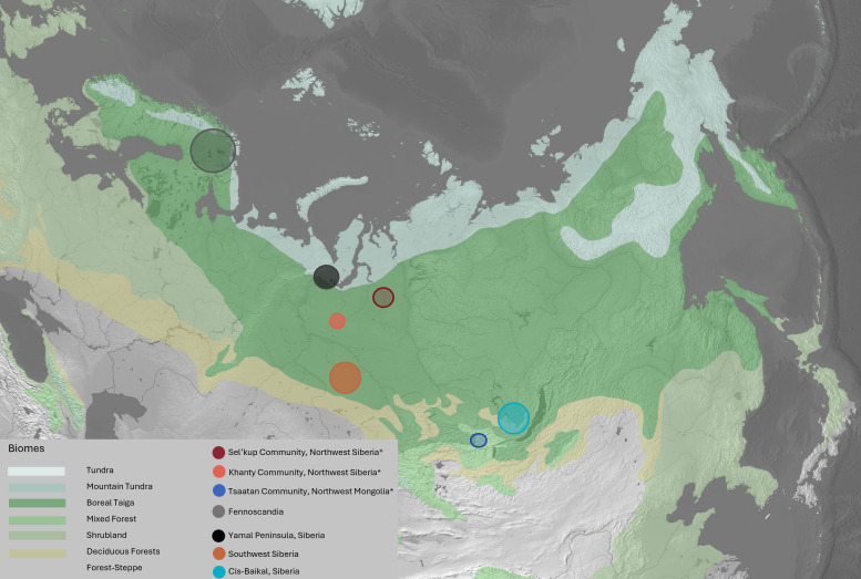 Multi-species entanglements and stable isotope signals (<i>δ</i><sup>13</sup>C and <i>δ</i><sup>15</sup>N) in modern reindeer herding communities of boreal northeast Asia.