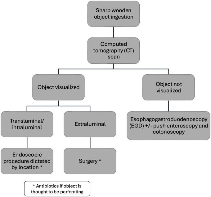 Clinical features and endoscopic management of sharp wooden object ingestions: a systematic review of 479 cases.