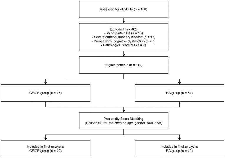 Clinical Value of Continuous Fascia Iliaca Compartment Block in Perioperative Management of Elderly Patients with Intertrochanteric Fracture: A Propensity Score-Matched Retrospective Study.