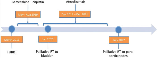 Potential synergistic effect of radiotherapy and immune checkpoint inhibitors on advanced bladder cancer: A case report.