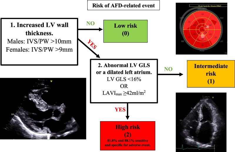 An echocardiographic prognostic risk stratification decision tree to determine adverse events in Anderson-Fabry disease.