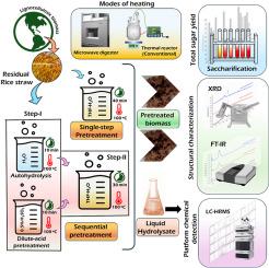 Sequential microwave and conventional isothermal dilute acid-organosolv pretreatment of rice straw fractionation for high sugar yield and platform chemicals: A concept for sustainable development