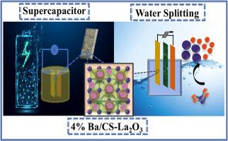 Multifunctional barium/carbon spheres-lanthanum oxide for water splitting and supercapacitor applications