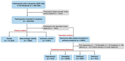 Associations of Estimated Glucose Disposal Rate With Stroke Risk and Poststroke Adverse Outcomes: A Prospective Cohort Study