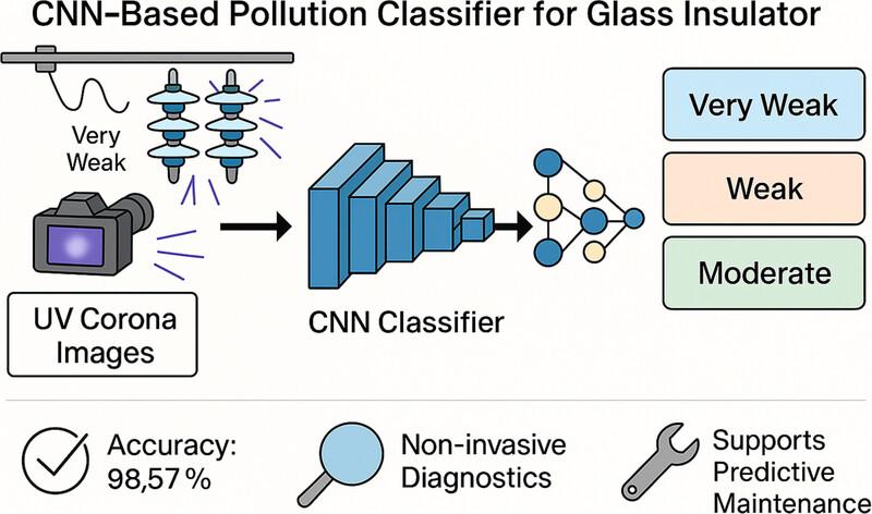 CNN Classifier for Pollution Level in Glass Insulators Operating at High Voltage Alternating Current