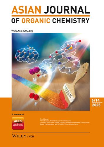 Front Cover: Synthesis, Optical and Singlet Oxygen Generation Properties of Phenazinone-Based Photosensitizer with 5-Formyl-2-Thienyl Substituents (Asian J. Org. Chem. 6/2025)