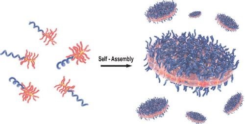 Self-Assembly of Bottlebrush-Linear, Rod–Coil Copolymers into Discoidal Nanoparticles