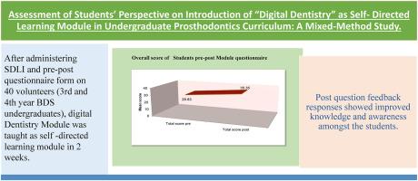 Assessment of students’ perspective on introduction of “digital dentistry” as self- directed learning module in undergraduate prosthodontics curriculum: A mixed-method study