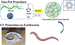 Nanocellulose/metal–organic framework (MOF) with broad-spectrum UV protection for sunblock creams on earthworms†